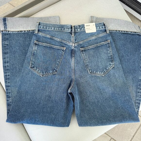 NWT AGOLDE Dame Wide-Leg Jeans Control Medium Wash Blue 29 - Picture 6 of 12